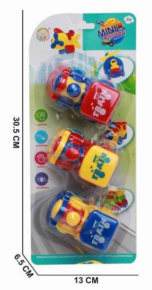 Warrior Cartoon Train Set of 3 (CPC)   ITEM NO.： W023623