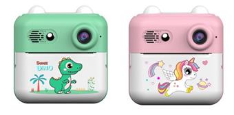 A23 Polaroid children's printer camera digital camera DSLR high-definition instant printing ink free thermal paper 2.4-inch dual camera 1 million pixels (includes built-in lithium battery, 1 roll of thermal paper, can print about 50 photos)   ITEM NO.： W029099