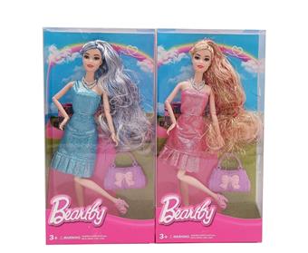11.5-inch 11 joint body fashion Barbie with necklace, shoes, and handbag mixed design   ITEM NO.： W033819