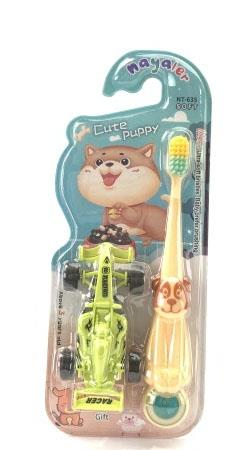 Toothbrush (Handle Type: Dog Gift: Power Car A) Material: PP,TPR,PBT   ITEM NO.： W028859