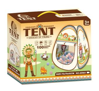 Pyramid Indian Tent with 100 Balls   ITEM NO.： W040169