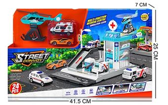 City hospital equipped with 2 alloy cars (parking lot)   ITEM NO.： W028714