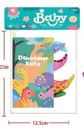 Dinosaur Tail 3D Cloth Book (6 pages, 12 sides)   ITEM NO.： W039271