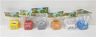 Cartoon Block Power Car (Single Car) 6 Mixed Models   ITEM NO.： W030320