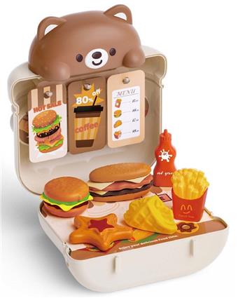 Little Bear Burger French Fries Picnic House Storage Backpack   ITEM NO.： W034649