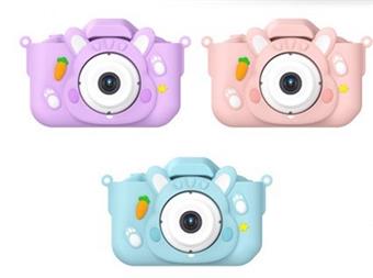 X11S Radish Rabbit high-definition dual camera silicone shell children's camera simulation cartoon digital camera DSLR high-definition IPS screen 2.0-inch dual camera 300000 pixels (including built-in lithium battery)   ITEM NO.： W029196