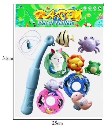 Fishing Fun Party Fishing Rod 1 Swimming Circle 3 Fish 4 Animals 3   ITEM NO.： W022416