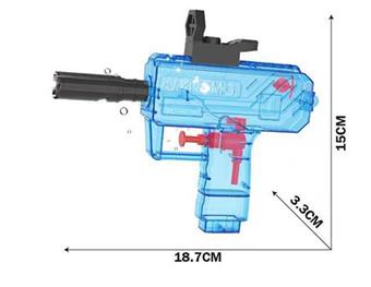 Transparent Uzi water gun   ITEM NO.： W026773
