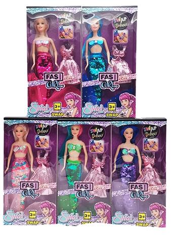 11.5-inch live action Barbie fashion fish strap dress with 5 mixed styles   ITEM NO.： W033252