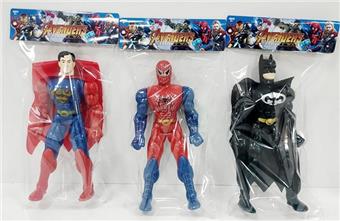 Spider Man+Superman+Batman with lights (3 mixed designs)   ITEM NO.： W029296