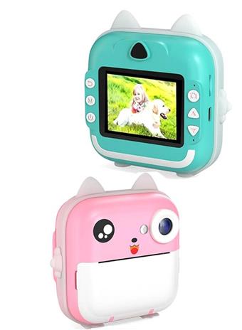Q5-M Polaroid children's printer camera digital camera DSLR high-definition instant printing ink free thermal paper 2.4-inch dual camera 1 million pixels (includes built-in lithium battery, 1 roll of thermal paper, can print about 100 photos)   ITEM NO.： W029100