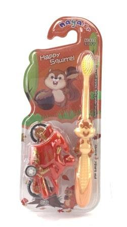 Toothbrush (handle type: racing car gift: Power car A) Material: PP,TPR,PBT   ITEM NO.： W028858