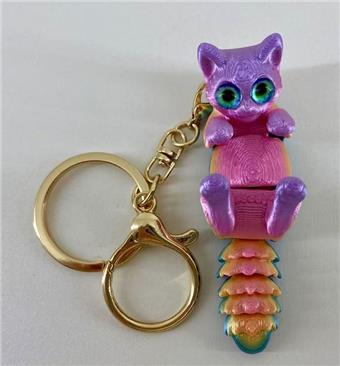 7CM cat keychain gold ring   ITEM NO.： W025065