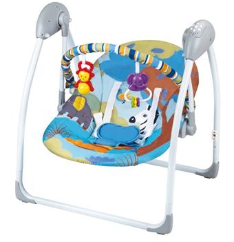 Baby electric music swing with a load-bearing capacity of 9kg. Age standard: 0+foldable/2 levels, back height: 5 levels, speed regulation: 15/30/60 minutes, 3 levels, timed   ITEM NO.： W019419