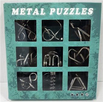 Metal Intelligence Ring Release Nine Chain Metal PUZZLES Stress Relieving Toy   ITEM NO.： W023731