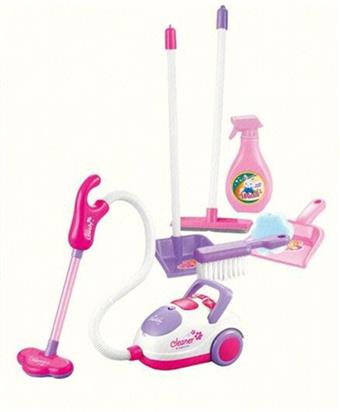 Vacuum cleaner+sanitary ware, children's cleaning tool cartoon simulation cleaning tool, home cleaning set   ITEM NO.： W020876