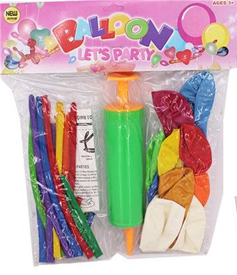2 types of 20 balloons+2 suction pumps   ITEM NO.： W027494