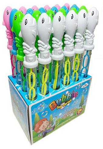 Shark Bubble Stick (36CM 3-color mixed) 24PCS single price   ITEM NO.： W021780