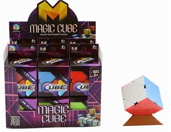 Diagonal Solid Color Rubik's Cube (12PCS)   ITEM NO.： W022475