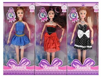 New 11.5-inch solid body fashion short skirt, Barbie princess, three randomly mixed styles   ITEM NO.： W033448