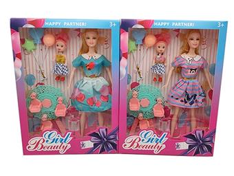 New 11.5-inch live action mother daughter theme Barbie with balloon and windmill mixed design   ITEM NO.： W033109
