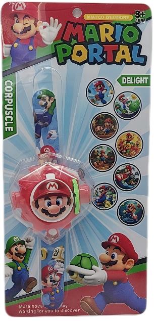 Mario flip watch with 3D head projection (pulley 8 projection)   ITEM NO.： W027934
