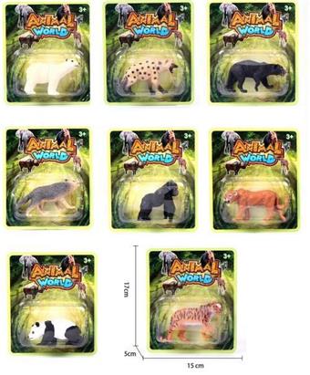 Single wild hollow animal - PVC pack (8 mixed types)   ITEM NO.： W020926