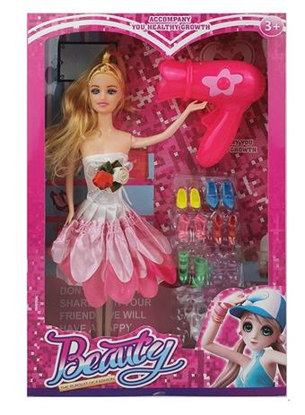 New Large Box 11.5-inch Solid Body Handheld Fashion Barbie with Blister Accessories and Hairdryer   ITEM NO.： W033440
