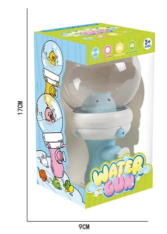 Drifting bottle small water gun/blue hippopotamus (light sensing/lights up when in water)   ITEM NO.： W025889