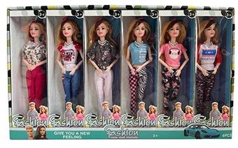 New 11.5-inch physical fashion set Barbie Princess 6PCS   ITEM NO.： W033481