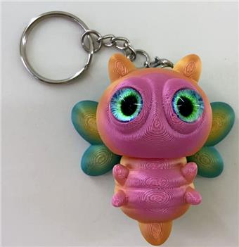 6CM Bee Keychain Silver Ring   ITEM NO.： W025455