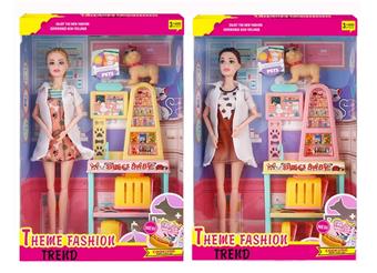 New 11.5-inch physical Barbie Princess pet popular nurse series   ITEM NO.： W033393