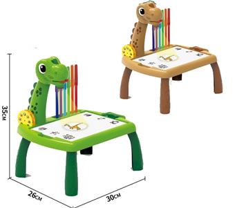 Dinosaur projection table with music and lighting (3 slides)   ITEM NO.： W023370