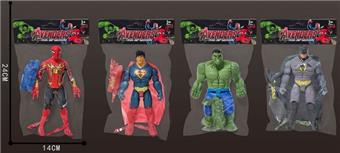17CM Avengers with lights and weapons (4 mixed versions)   ITEM NO.： W024313