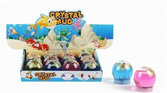 Colorful foam crystal mud ball+dinosaur (4 colors)   ITEM NO.： W039330