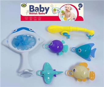 (Bathroom Shark Net Fishing with Light Little Cute Fish Series Single)   ITEM NO.： W035318
