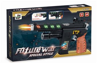 Electric Light Music Pistol (with Infrared)   ITEM NO.： W040940