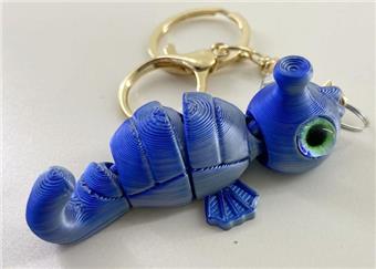 7CM seahorse keychain gold ring   ITEM NO.： W025086