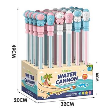 12 box set of pull-out water cannon (Space Man, Rocket 2, Macaron 3 colors randomly mixed) 49cm pull-out water cannon, water pump gun, pull-out water gun   ITEM NO.： W026509