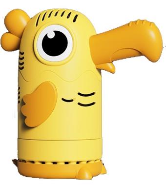 44 Hole Bubble Gun Cartoon Yellow Bird Parrot Bubble Machine (English packaging) (CPC)   ITEM NO.： W019138