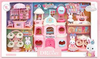 Cute Rabbit Hot Air Balloon Castle Set (GCC)   ITEM NO.： W027813