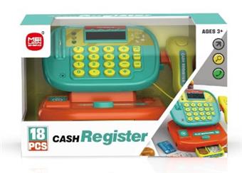 Desktop intelligent cash register 2 * AA, not included. Household checkout counter, children's supermarket checkout set   ITEM NO.： W018945