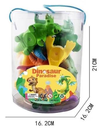 12 cartoon dinosaur barrels with b whistle   ITEM NO.： W024434