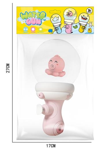 Drifting bottle small water gun/pink octopus (light sensing/lights up when in water)   ITEM NO.： W025872