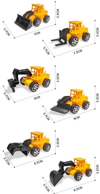 6 types of construction vehicles   ITEM NO.： W029468