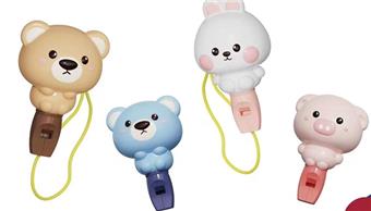Puzzle cartoon animal whistle with rope hanging neck OPP bag   ITEM NO.： W029603