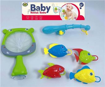(Bathroom Hippopotamus Net Fishing with Light Little Cute Fish Series Single)   ITEM NO.： W035081