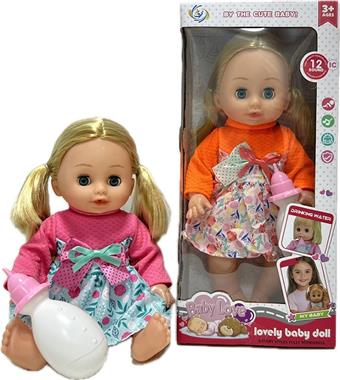 14 inch blinked double ponytail girl doll (with 12 sound IC water and urine bottle)   ITEM NO.： W040008
