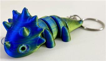 7.5CM triangular dragon keychain silver ring   ITEM NO.： W025452
