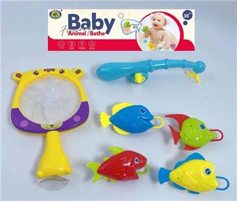 (Bathroom Bear Net Fishing with Light Little Cute Fish Series Single)   ITEM NO.： W035222